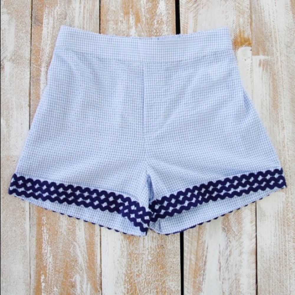 The Impeccable Pig Blue Seersucker Shorts